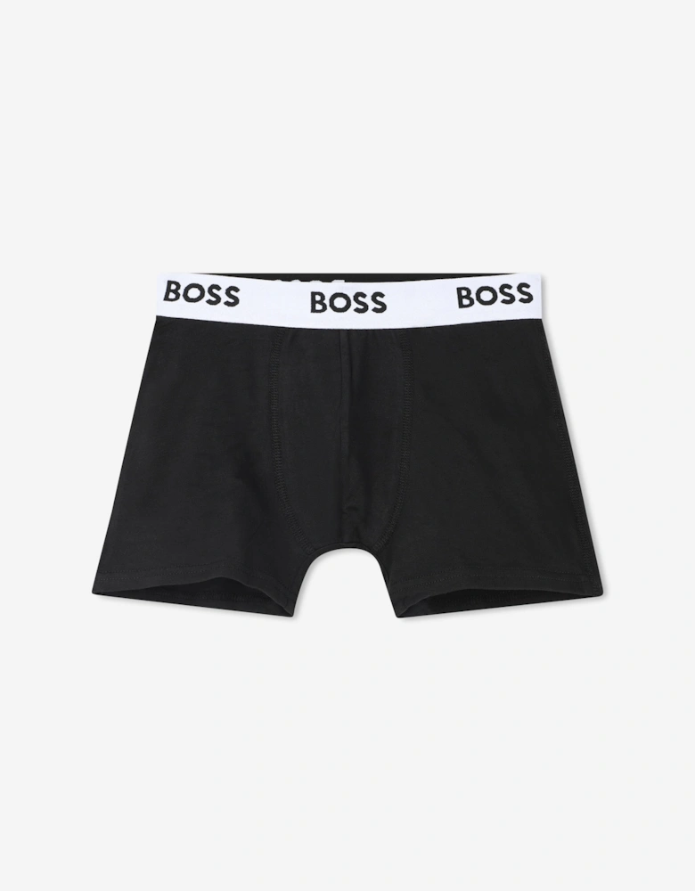BOSS Boys Pack of 3 Boxer Shorts Set in Black