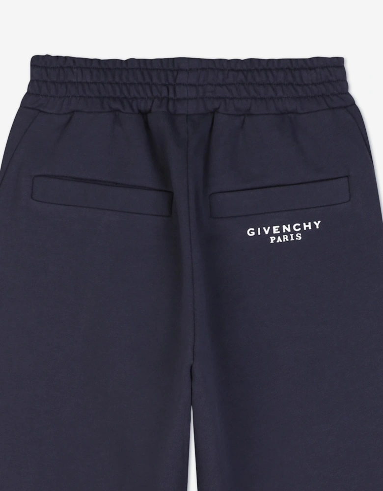 Givenchy Kids Logo Print Joggers in Navy