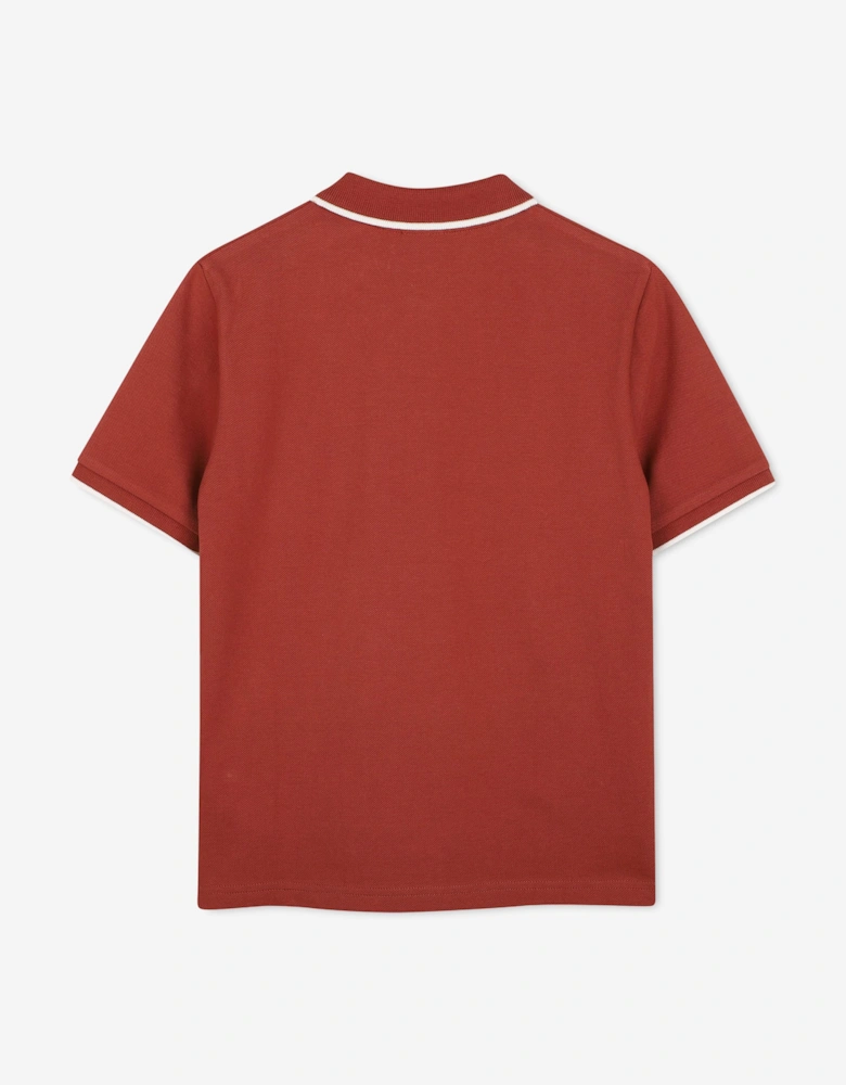 BOSS Boys Logo Polo Shirt in Red
