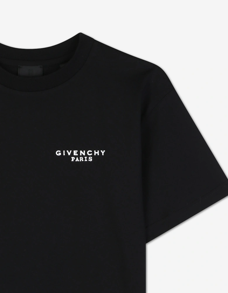 Givenchy Kids Logo Print T-Shirt in Black