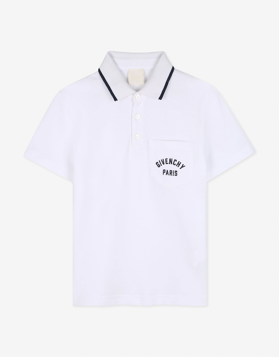 Givenchy Givenchy Boys Logo Pocket Polo Shirt in White