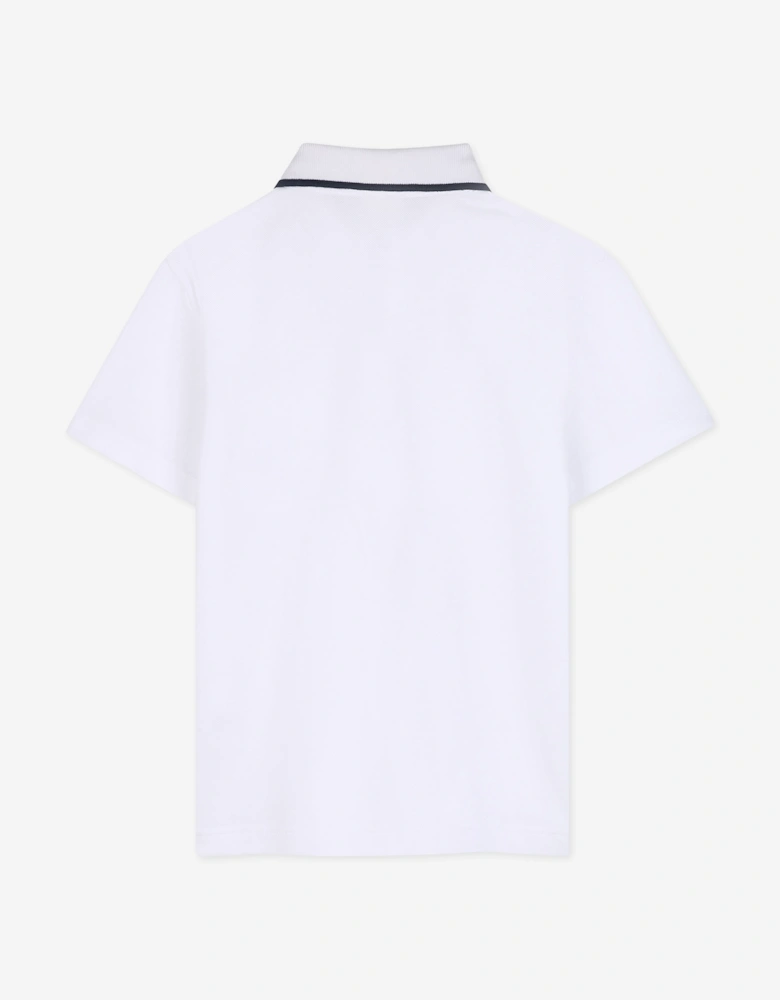 Givenchy Boys Logo Pocket Polo Shirt in White