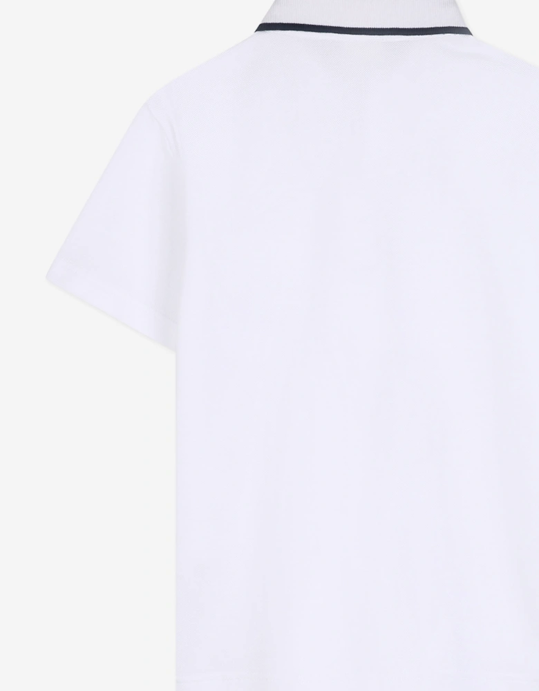 Givenchy Boys Logo Pocket Polo Shirt in White