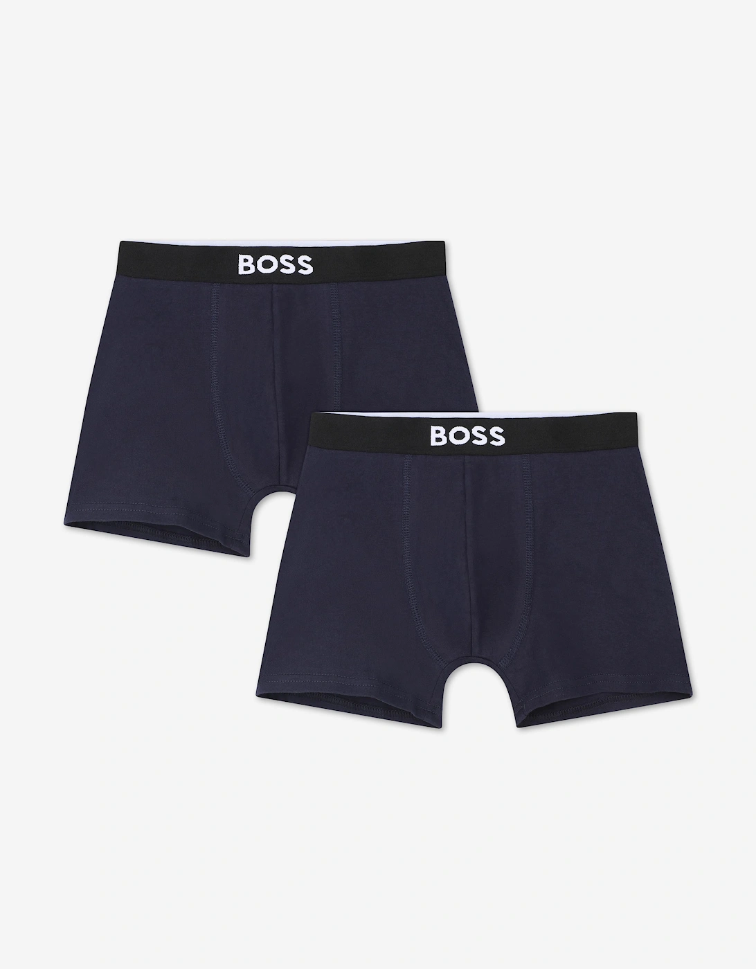 BOSS Boys Pack of 2 Boxer Shorts Set in Navy