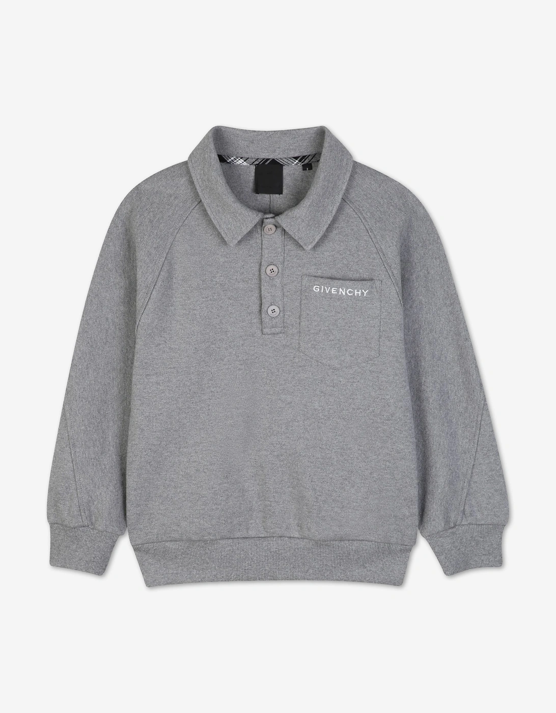 Givenchy Boys Logo Pocket Polo Shirt in Grey