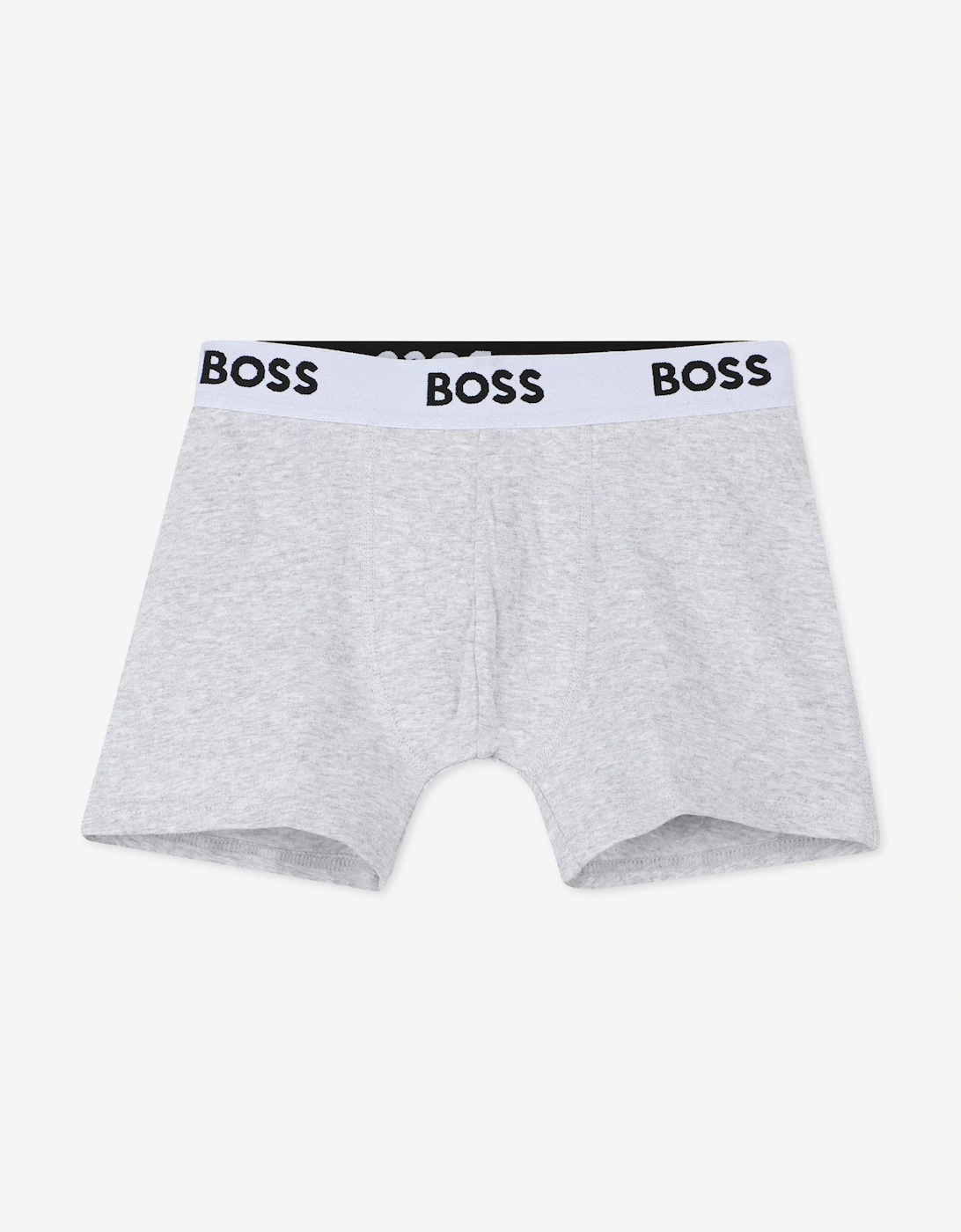 BOSS Boys Pack of 3 Boxer Shorts Set in Grey