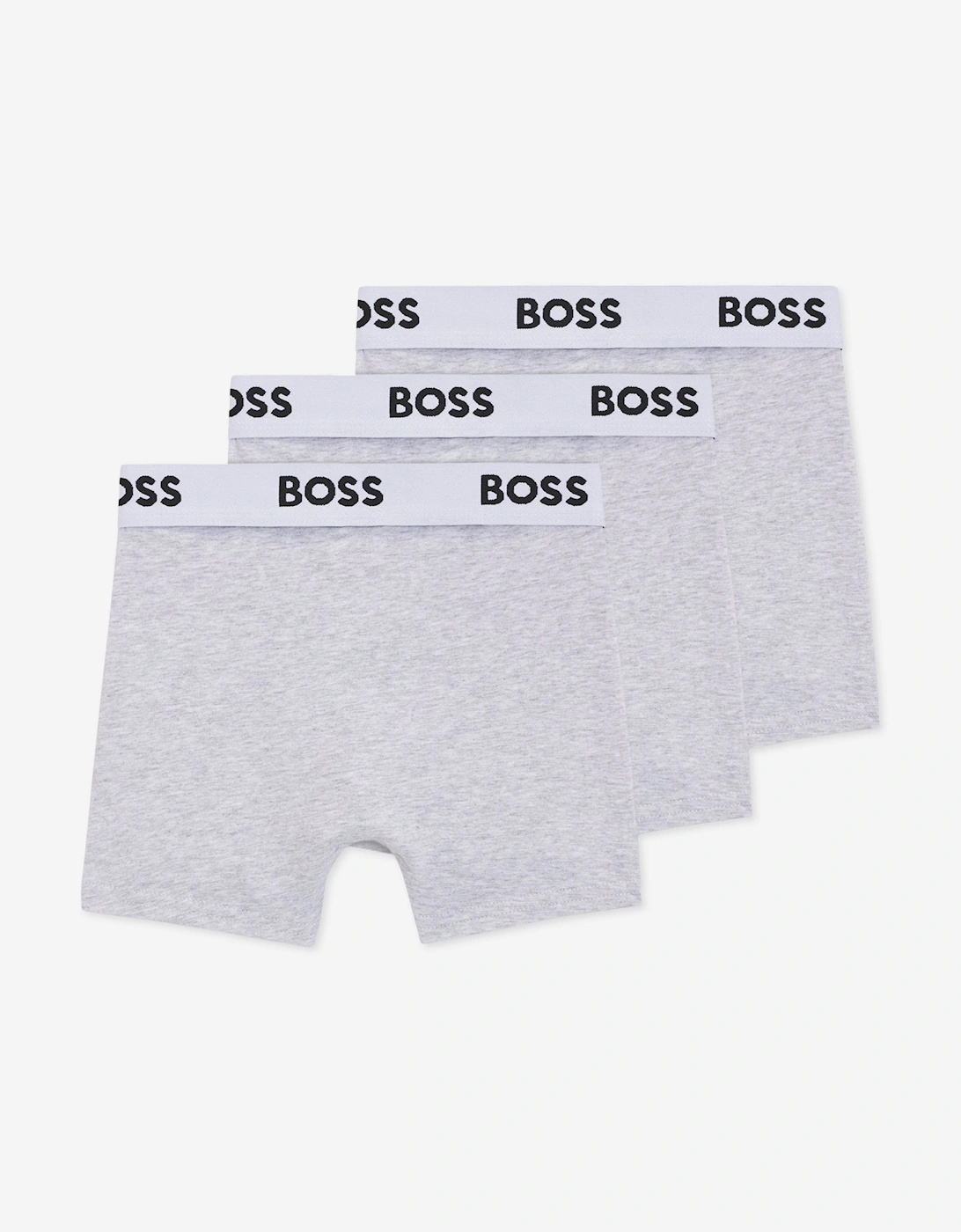 BOSS Boys Pack of 3 Boxer Shorts Set in Grey