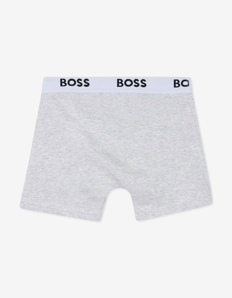 BOSS Boys Pack of 3 Boxer Shorts Set in Grey