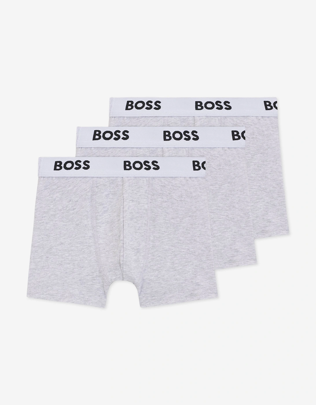 BOSS Boys Pack of 3 Boxer Shorts Set in Grey