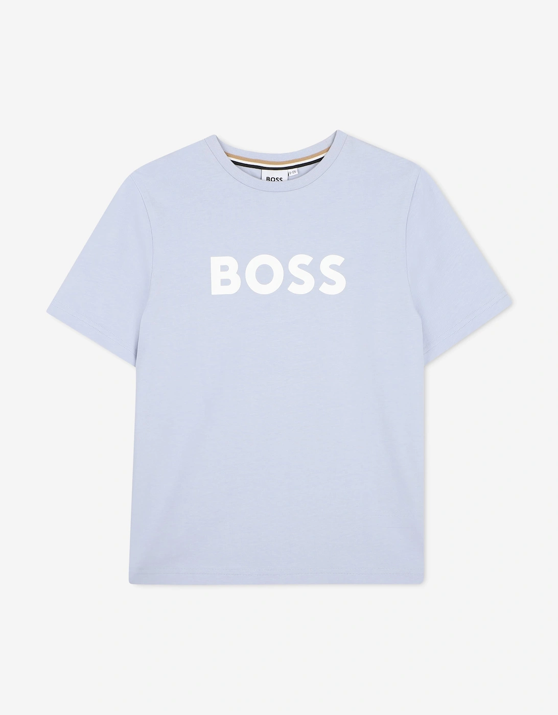 Boss BOSS Boys Logo Print T-Shirt in Blue