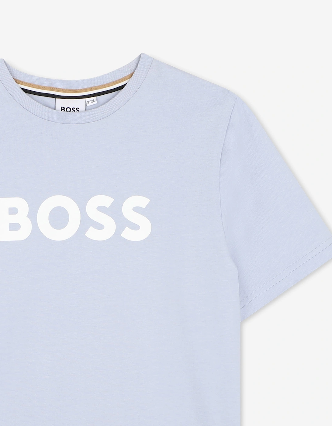 BOSS Boys Logo Print T-Shirt in Blue