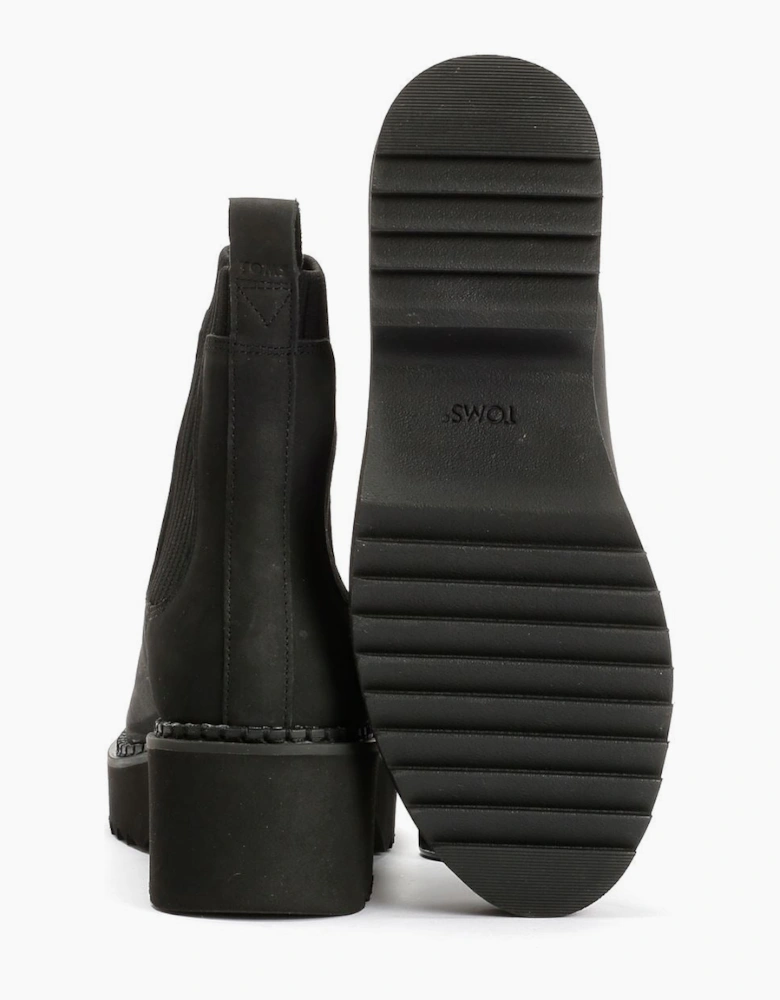 TOMS Millie Nubuck Leather Women's Black Boots