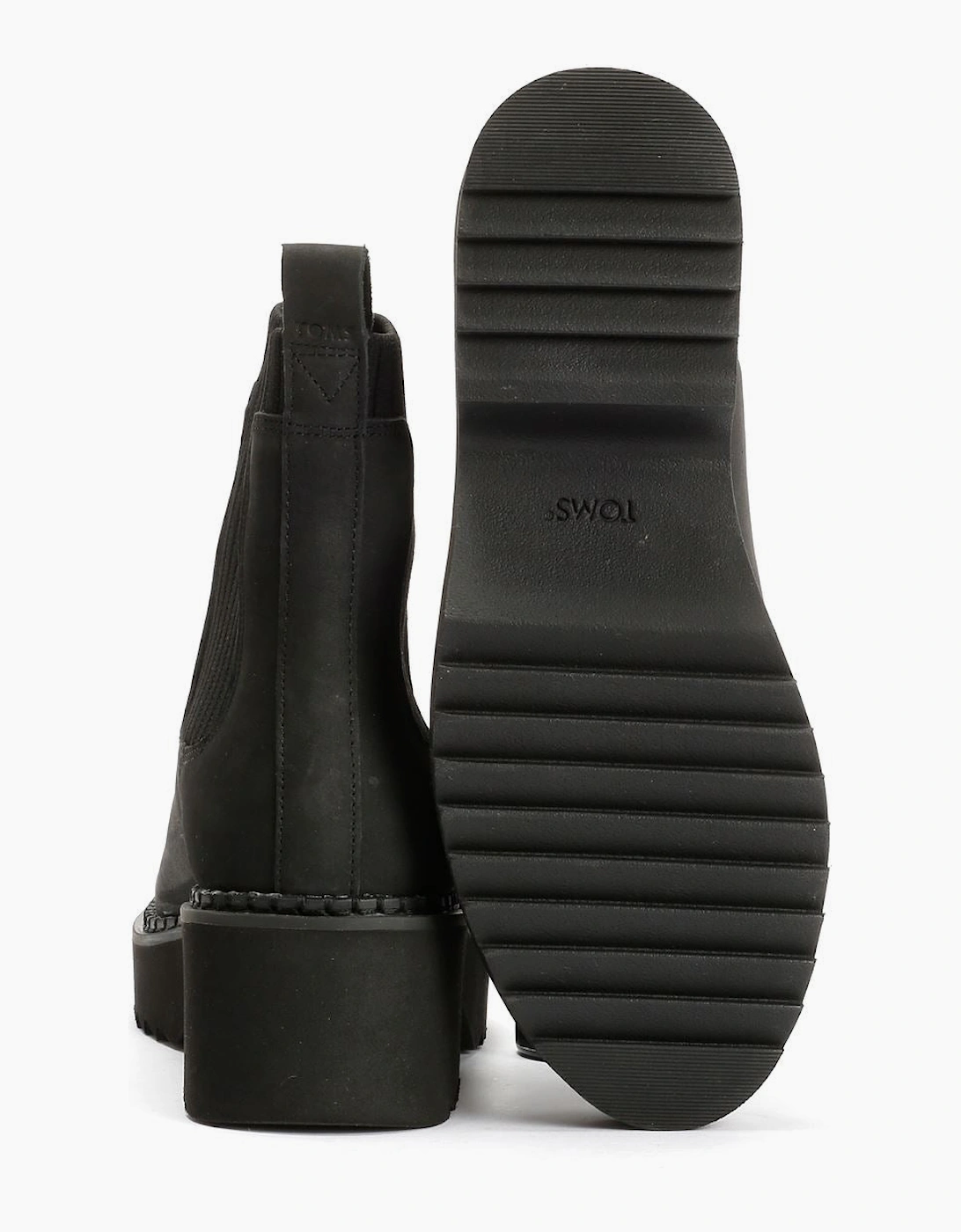 TOMS Millie Nubuck Leather Women's Black Boots