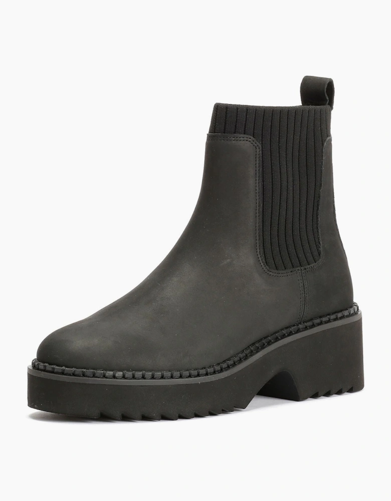 TOMS Millie Nubuck Leather Women's Black Boots
