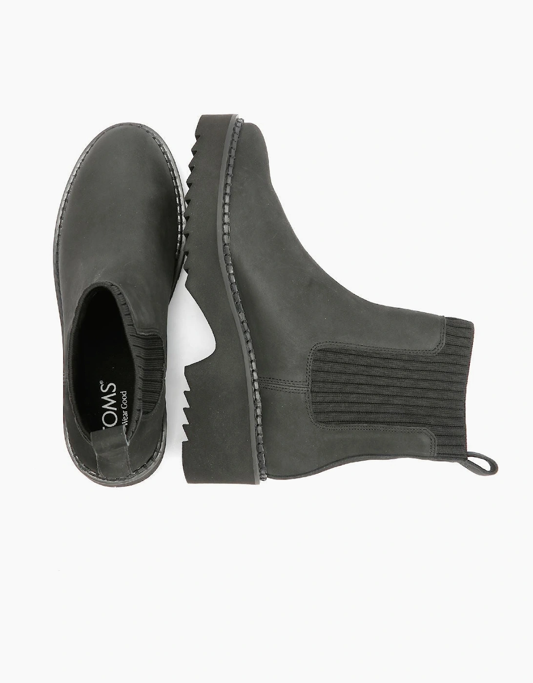 TOMS Millie Nubuck Leather Women's Black Boots