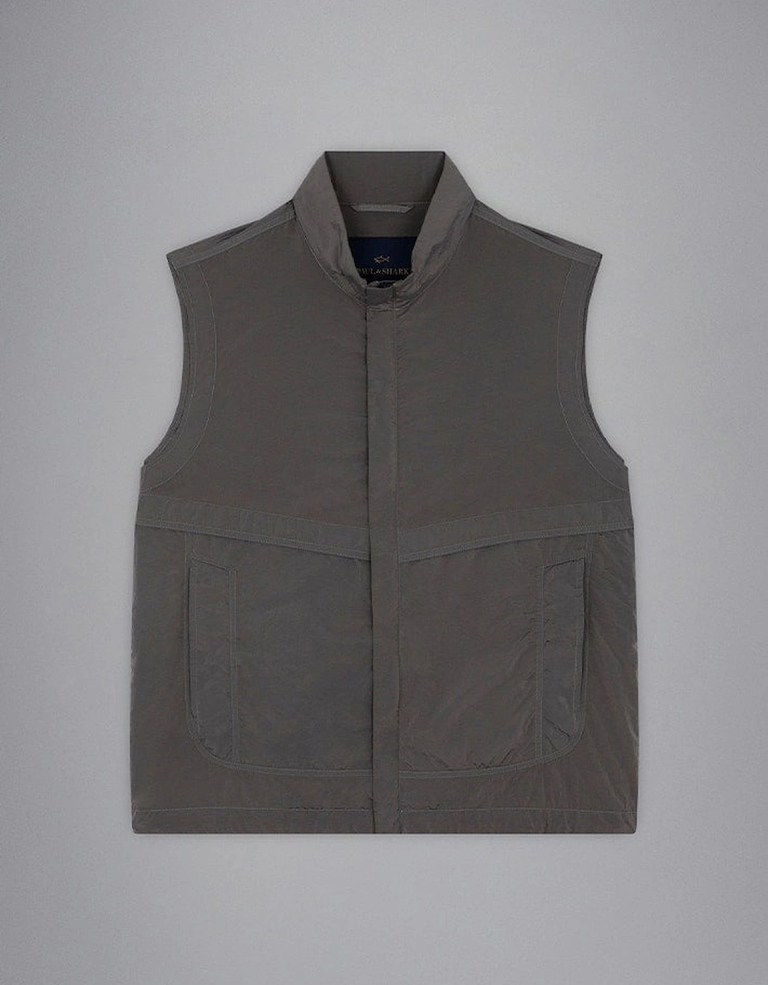 Paul & Shark Men's Paul & Shark Garment Dyed Nylon Gilet - Grey