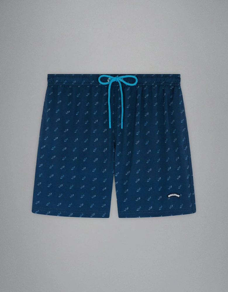 Paul & Shark Swim Shorts with Shark Print