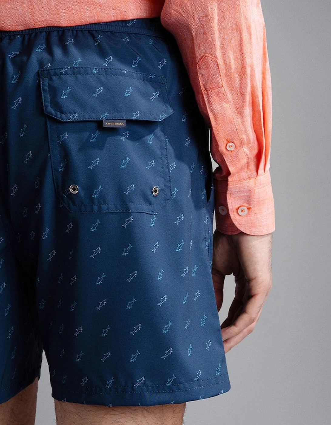 Paul & Shark Swim Shorts with Shark Print