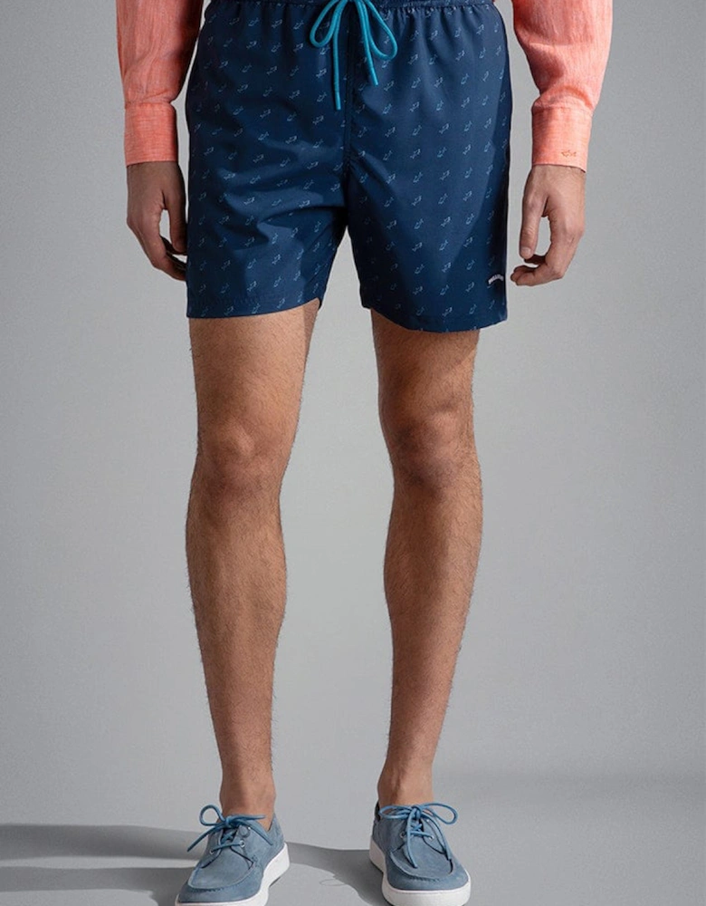 Paul & Shark Swim Shorts with Shark Print