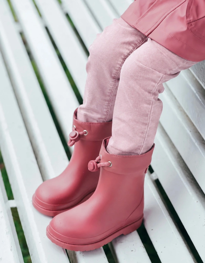 Girls Deep Pink Rain Boots
