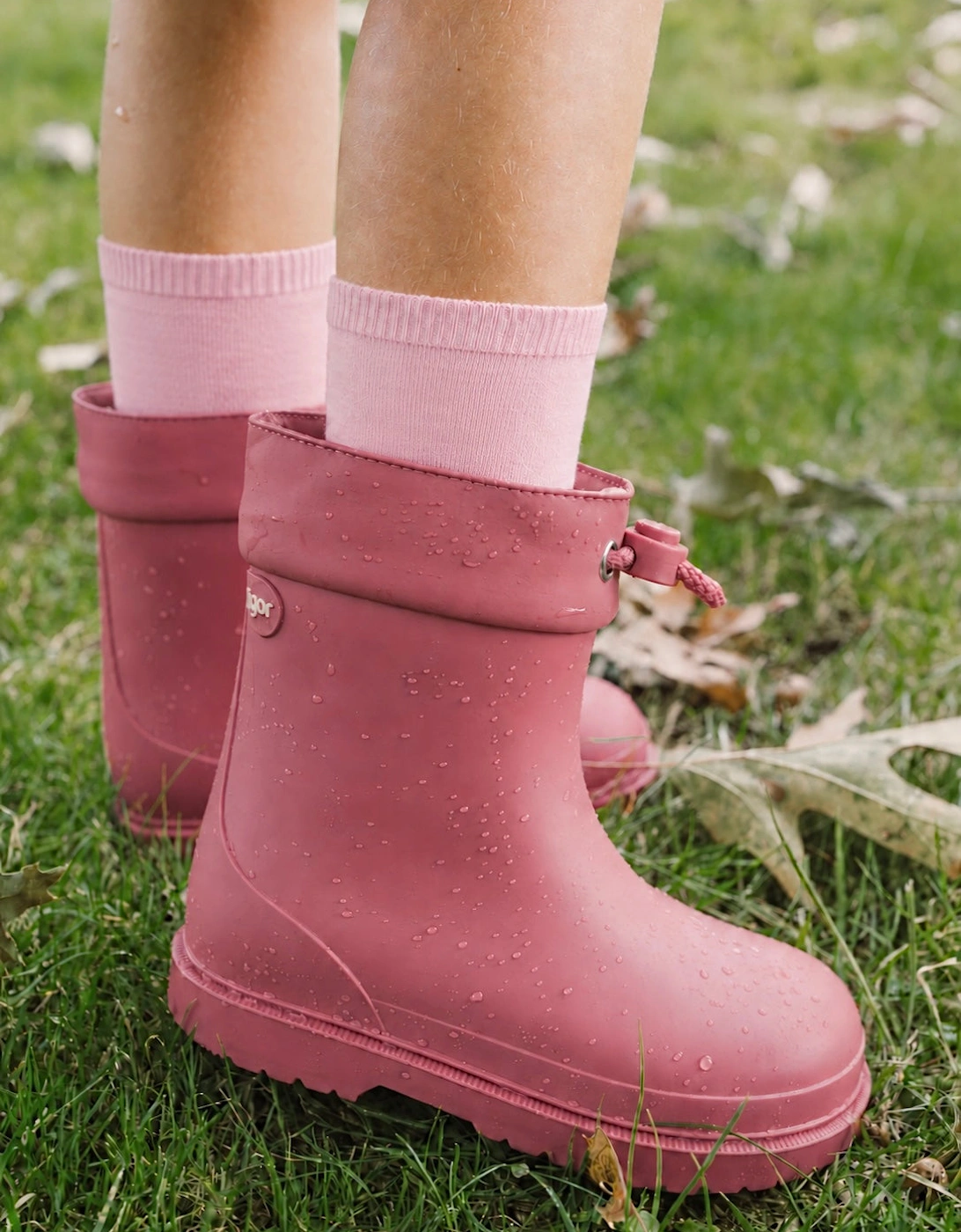 Girls Deep Pink Rain Boots