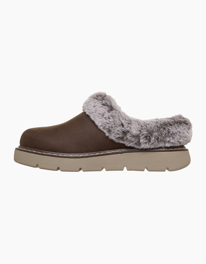 Skechers Keepsakes Lite Cozy Blend Textile Women's Chocolate Slippers