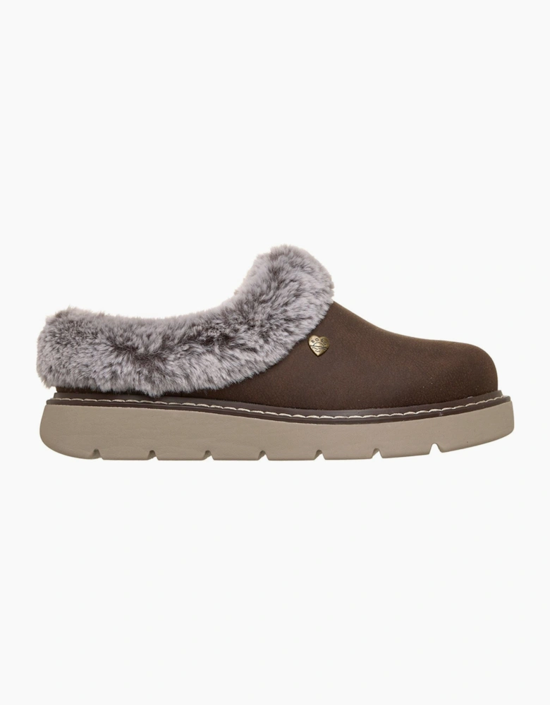 Skechers Keepsakes Lite Cozy Blend Textile Women's Chocolate Slippers