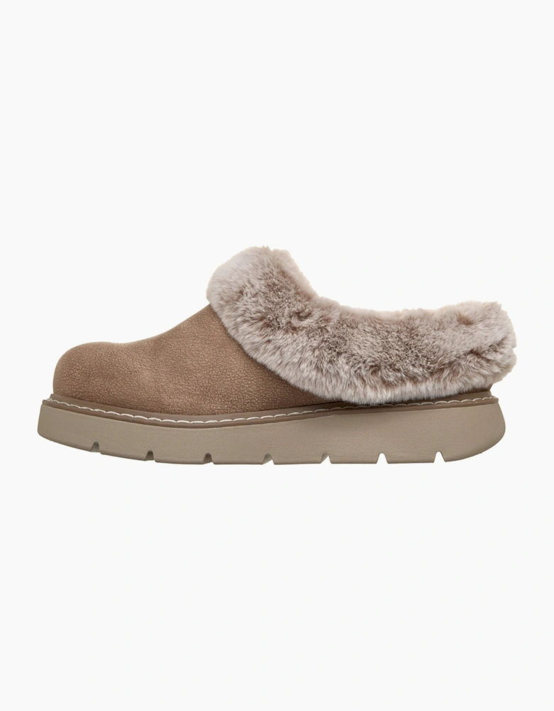 Skechers Keepsakes Lite Cozy Blend Textile Women's Taupe Slippers