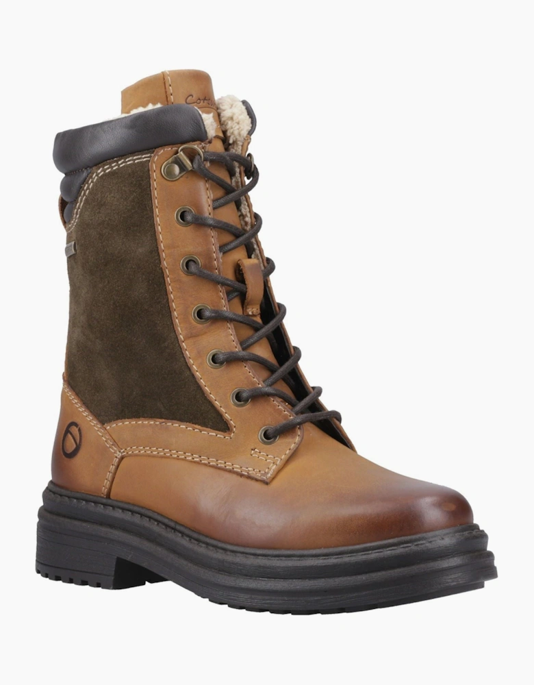 Cotswold Lacock Leather Women's Tan Boots