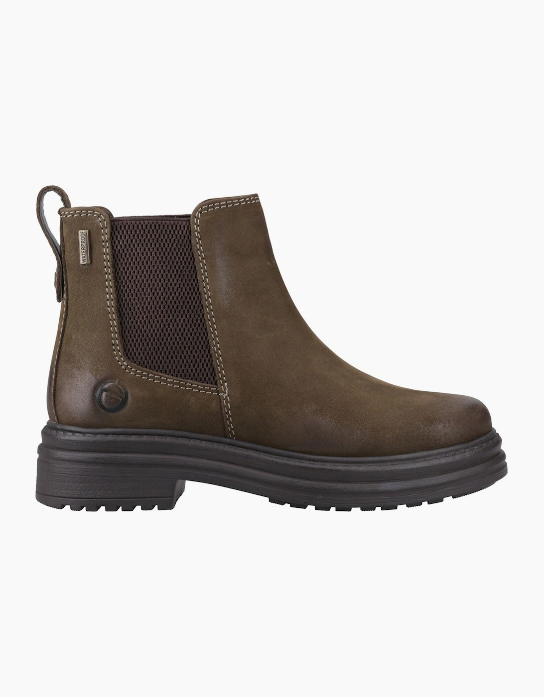 Cotswold Aldworth Leather Women's Olive Heeled Ankle Boots