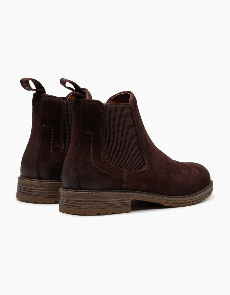 Hush Puppies Russell Leather Men's Dark Brown Ankle Boots