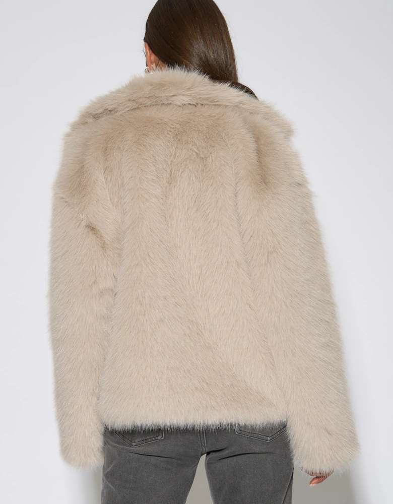 Blonde Faux Fur Jacket