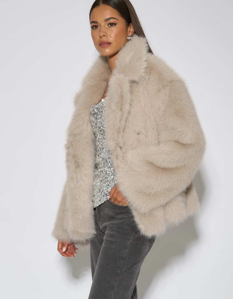 Blonde Faux Fur Jacket