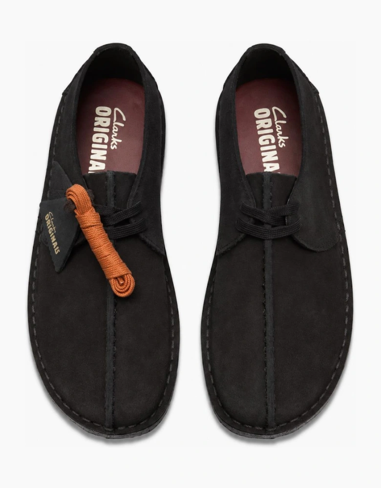 Clarks Originals Desert Trek Shoes Black Suede