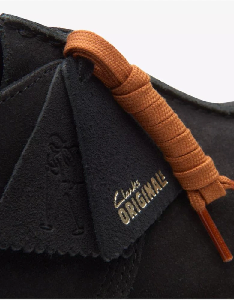 Clarks Originals Desert Trek Shoes Black Suede