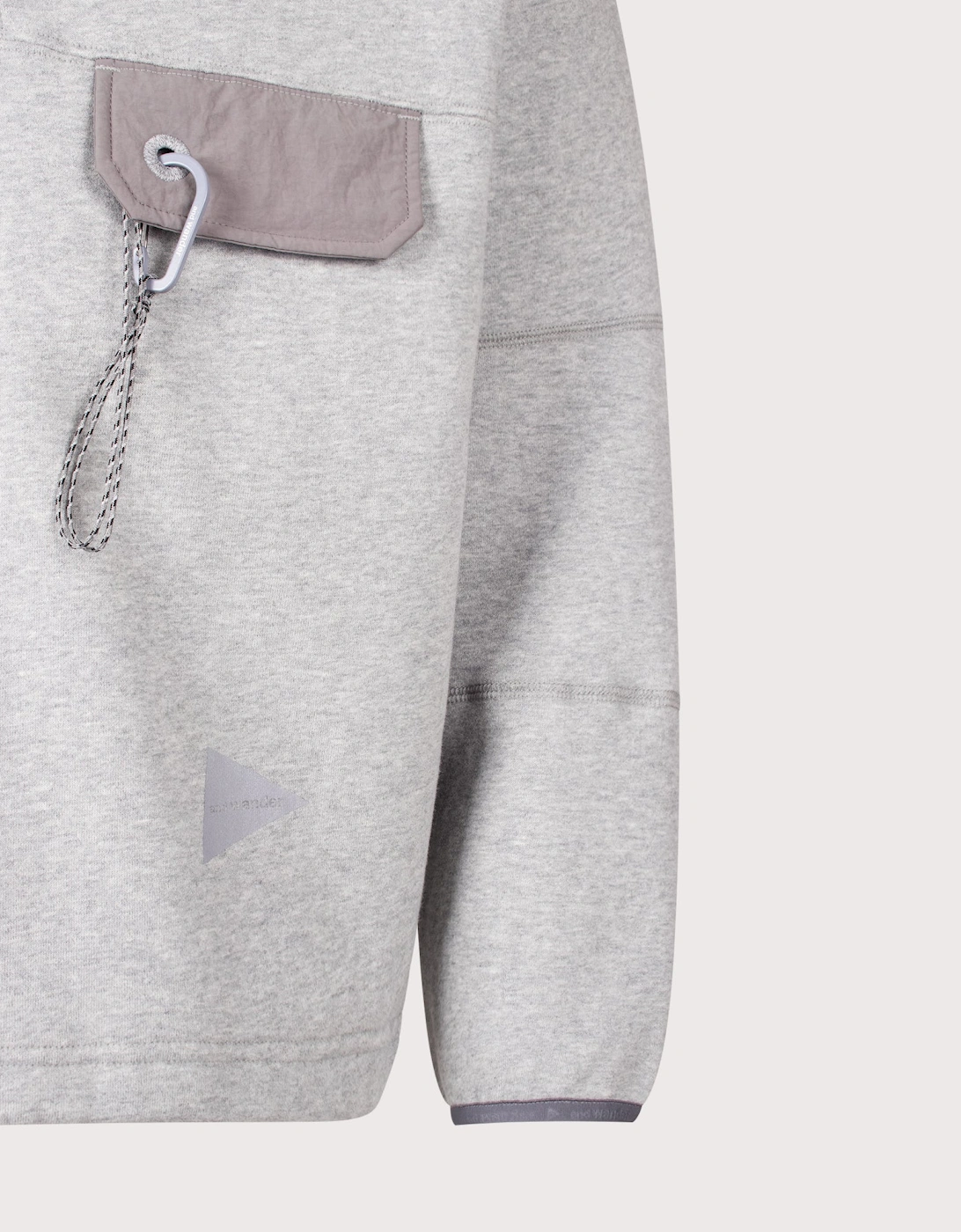 Relaxed Fit Button Placket Overhead Sweatshirt