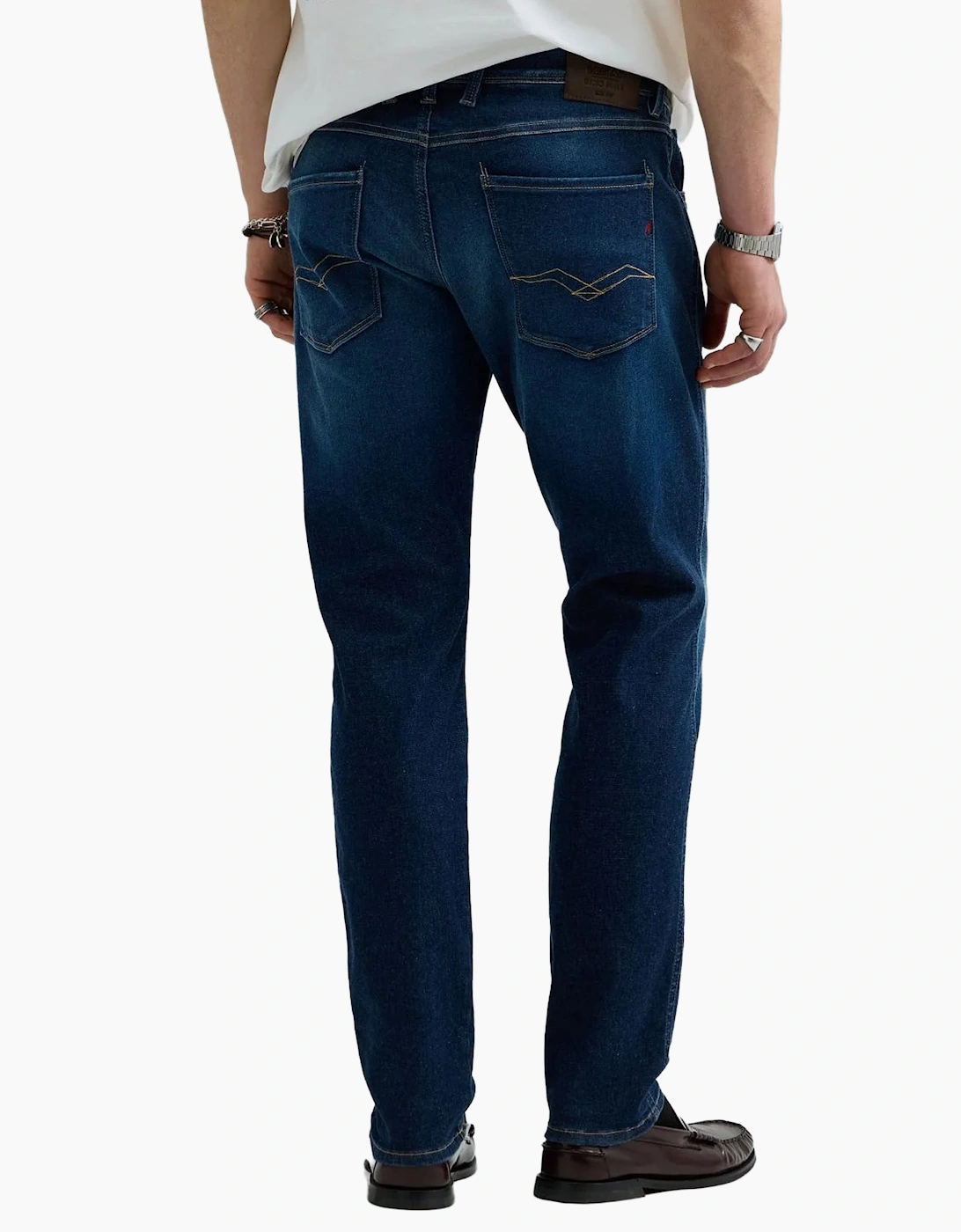 Replay Hyperflex Anbass Slim Fit Jean Clean Dark Wash