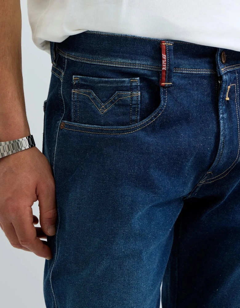 Replay Hyperflex Anbass Slim Fit Jean Clean Dark Wash