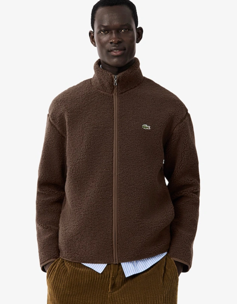 Lacoste High Neck Sherpa Jacket