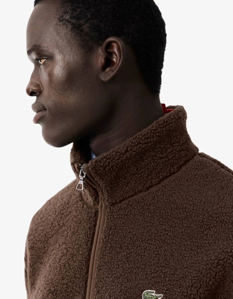 Lacoste High Neck Sherpa Jacket