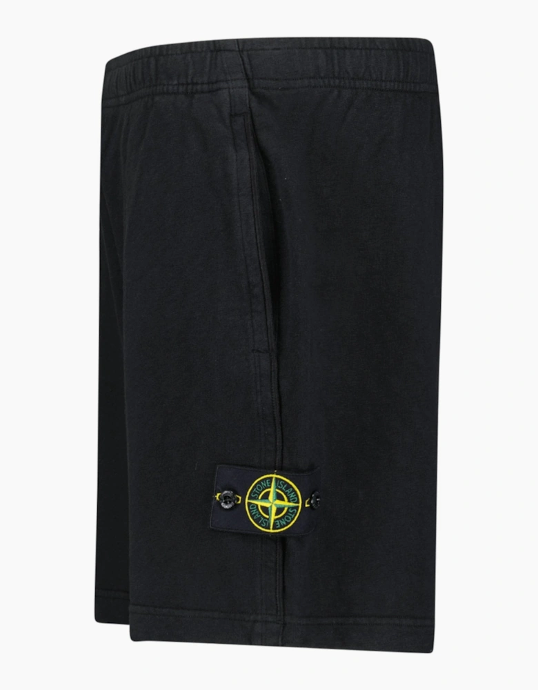 Stone Island 'Old Effect' Cotton Shorts Black