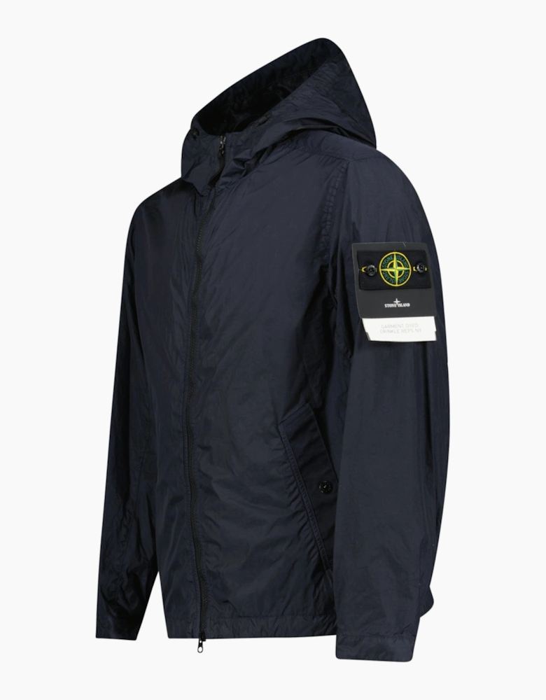 Stone Island Crinkle Reps NY Hooded Jacket in Navy