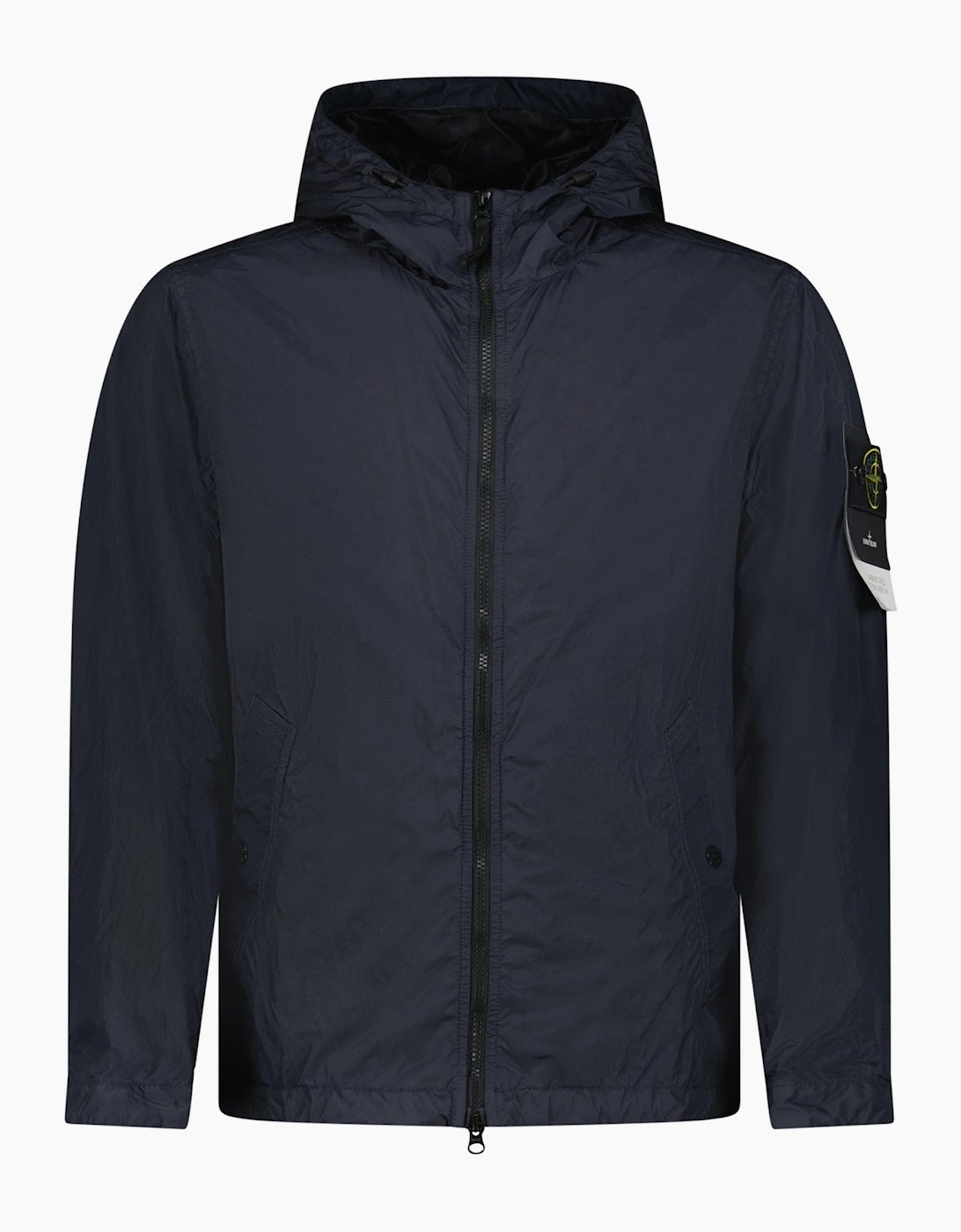 Stone Island Crinkle Reps NY Hooded Jacket in Navy