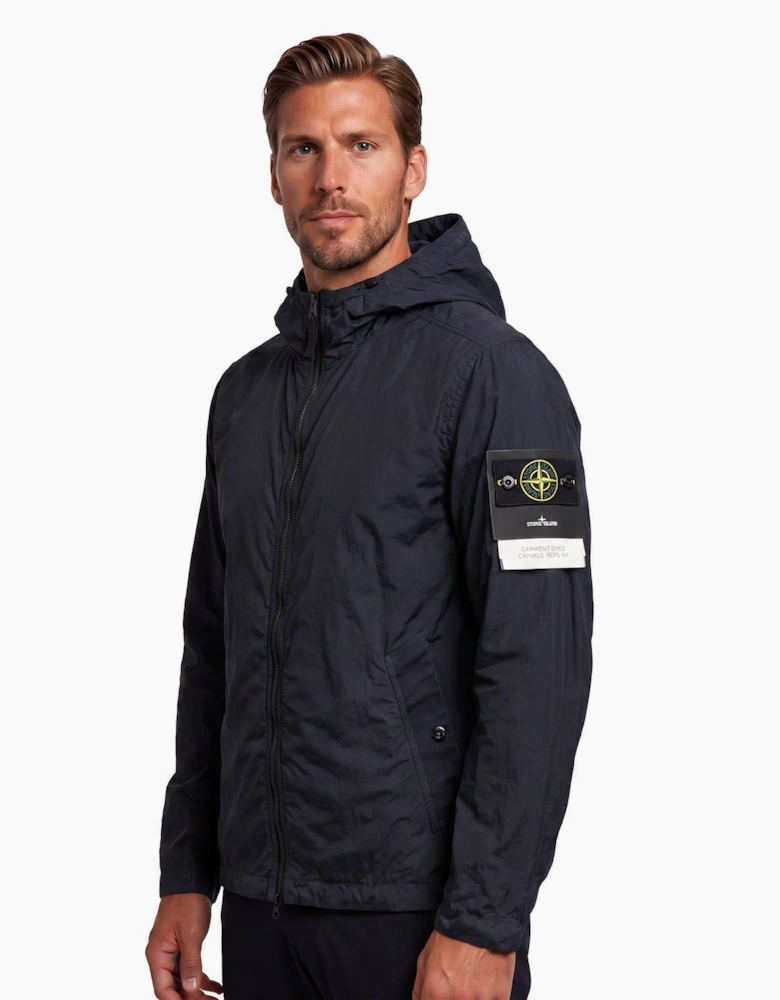 Stone Island Crinkle Reps NY Hooded Jacket in Navy