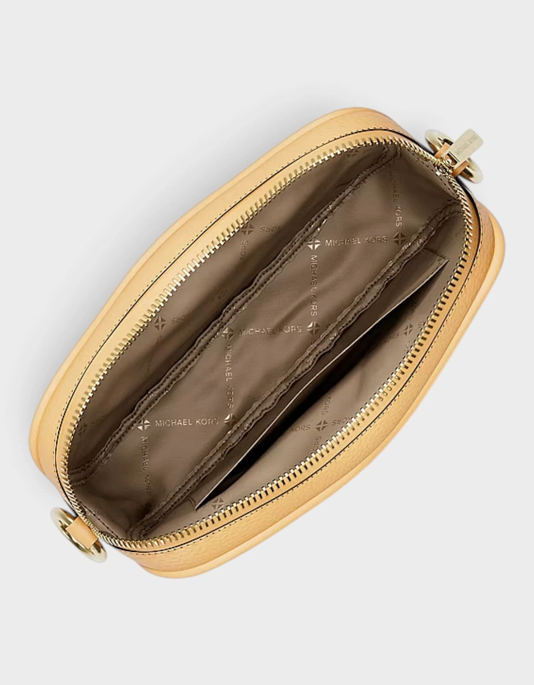 Jet Set Small Signature Logo Camera Crossbody Bag Honey Wheat