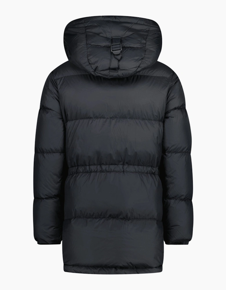 Burberry 'Haworth' Hooded Check Down Jacket Black