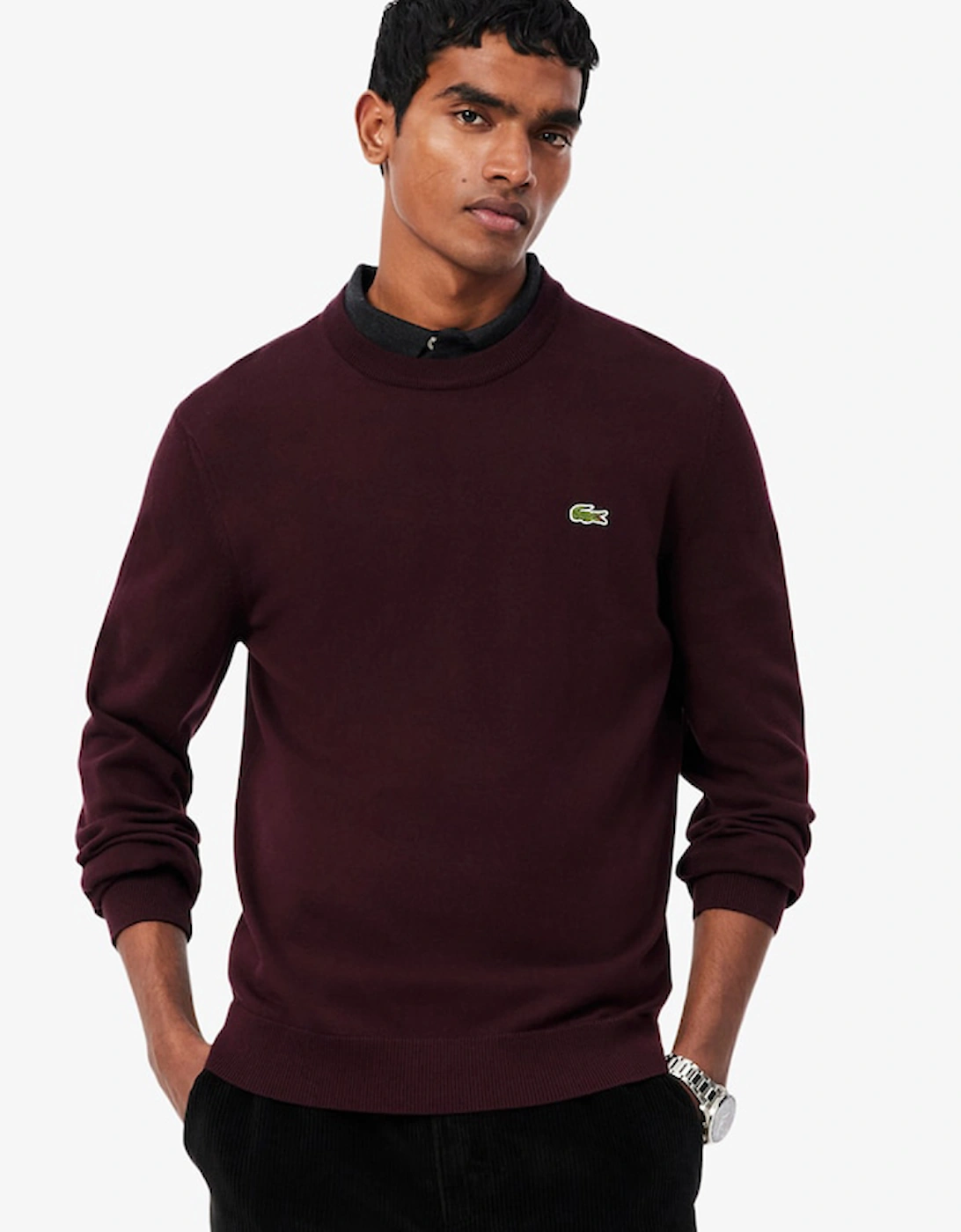 Lacoste Monochrome Crew Neck Cotton Sweatshirt