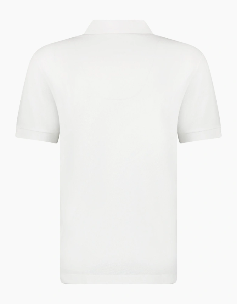 Burberry ‘Hartford’ Zip Check Polo White