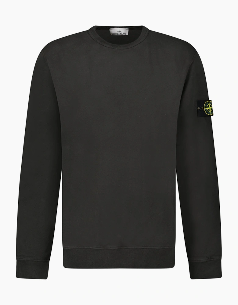 Stone Island Brushed Organic Cotton Sweatshirt Lead Grey