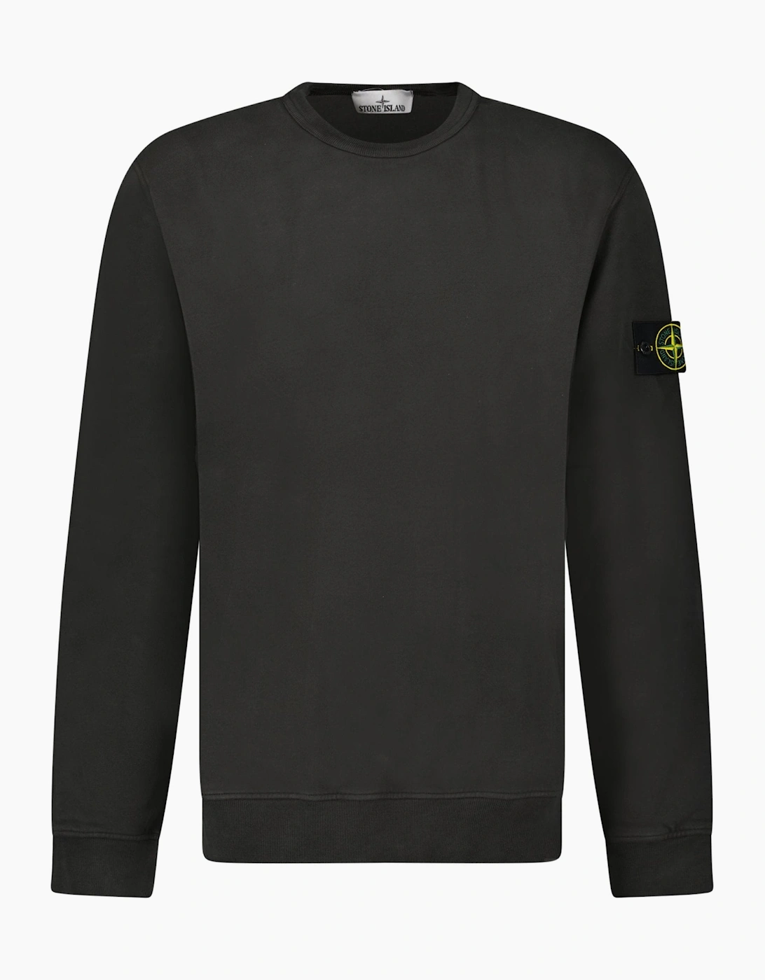 Stone Island Brushed Organic Cotton Sweatshirt Lead Grey
